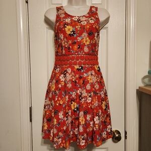 🌼 Free People Floral Dress Red/Multicolored Size 6